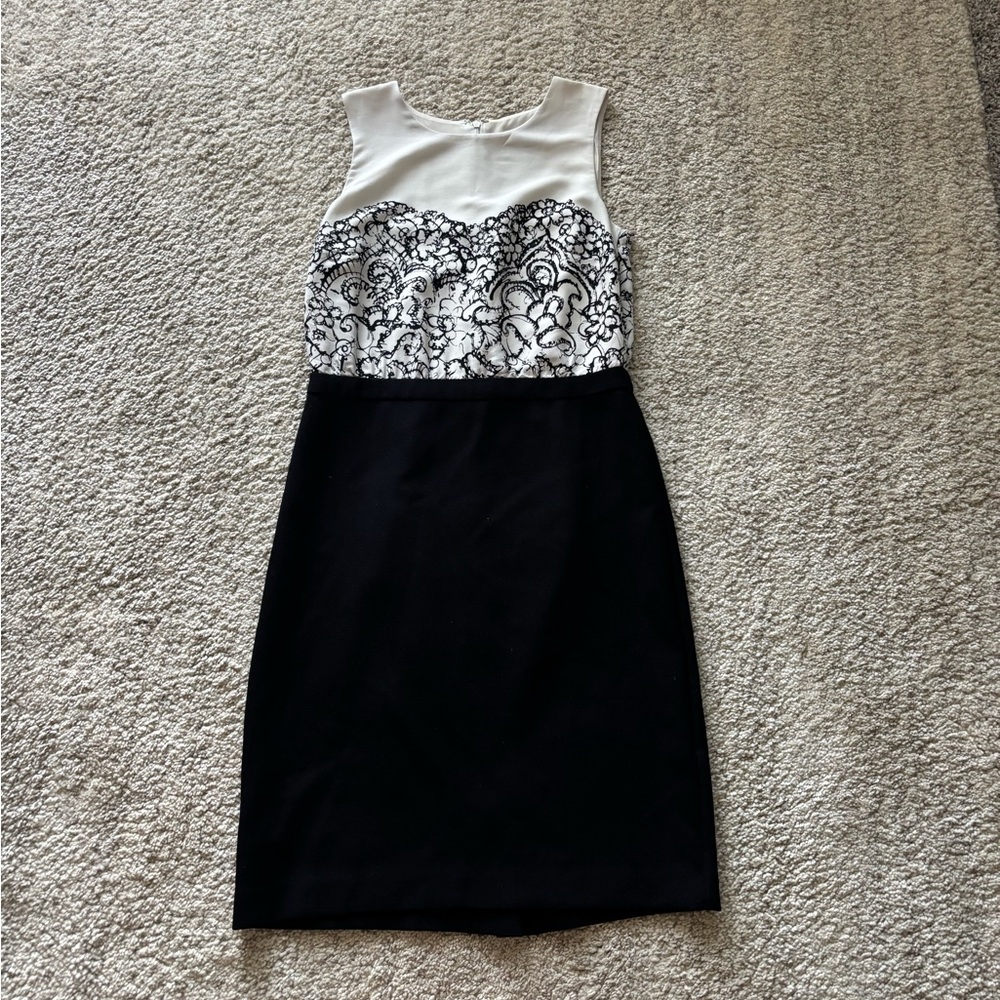 LOFT Black and White Dress - Picture 4 of 6